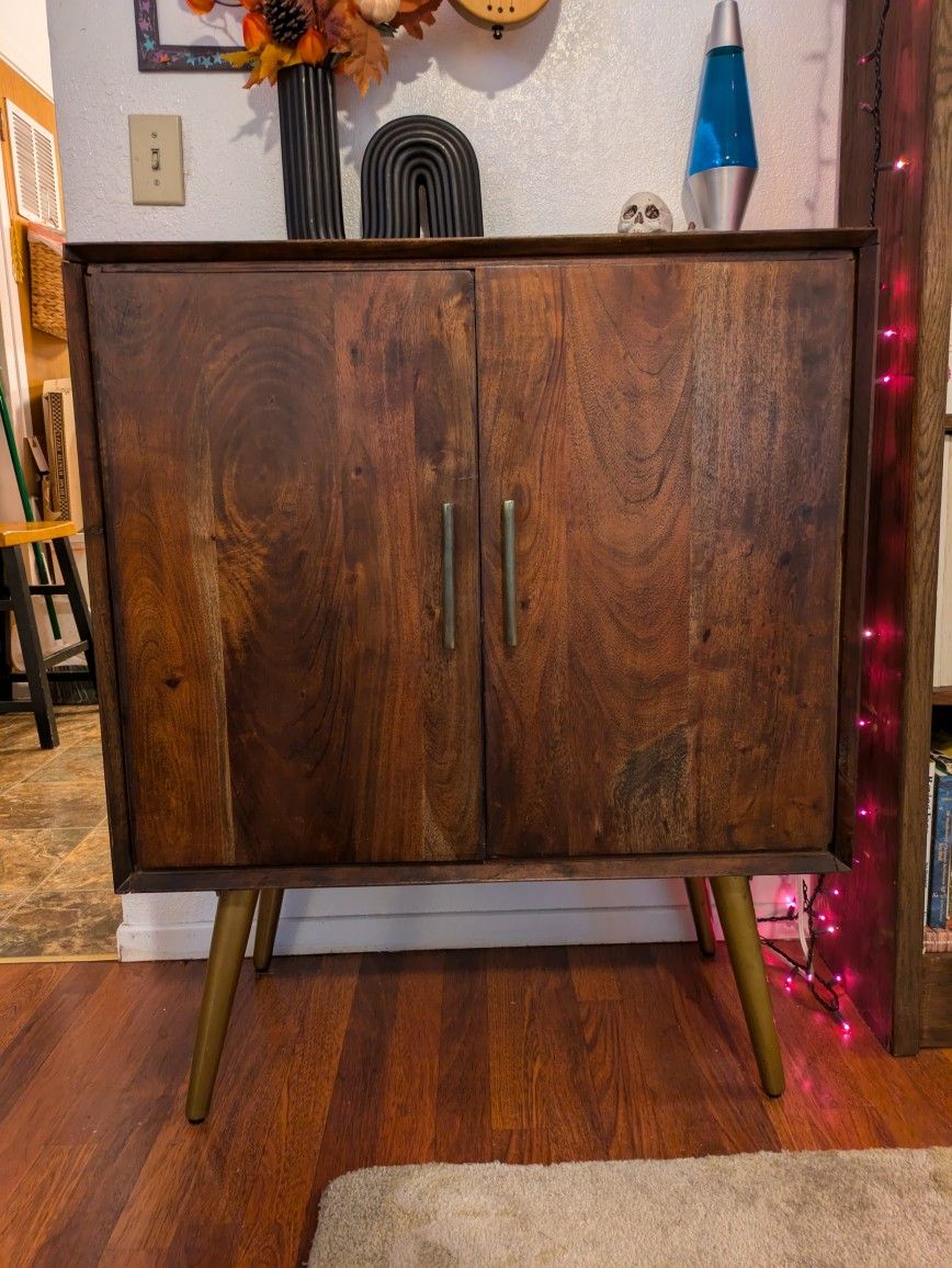 Mid Century Style Hardwood Cabinet