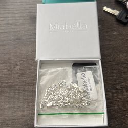 Miabella Italian 925 Sterling Silver Diamond-Cut Figaro Link Chain 18”New