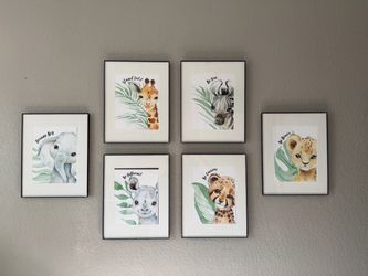 Safari framed wall decor