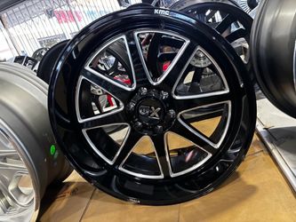 KMC Gloss Black Milled Alloy Wheel. 22x10.   6x139