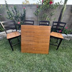 Kitchen Dining Table Set with Four Chairs