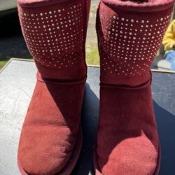Ugg Classic Short Boot With Swarovski Crystals Size 8