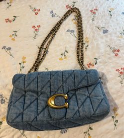 Coach Tabby Quilted Denim Shoulder Bag