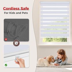 Cordless Zebra Roller Shades 35”W x 64” H