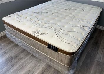 Queen Organic Cloud Edition Europillow Top 12inch Mattress