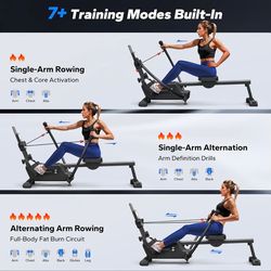 Rowing machine double scull