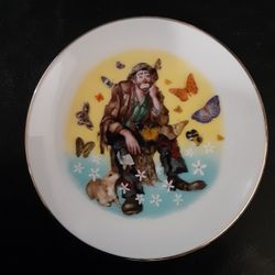 Vintage 1991 Flambro Emmett Kelly Jr SPRING Collectors 4" Plate

