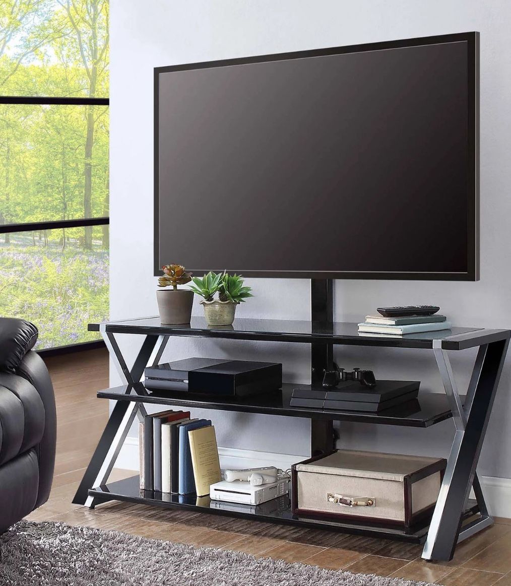 Whalen Xavier 3-in-1 Television Stand for TVs up to 70", Black
