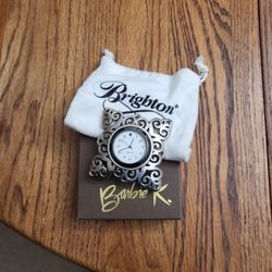 Brighton Geneva Silver Desk Clock 