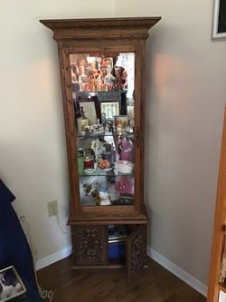 Corner Curio Cabinet (Less Contents)