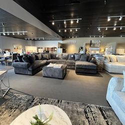 Grey 4PC Chaise Sectional Couch