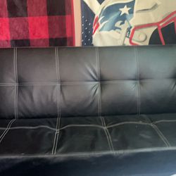Leather Pull Out Sofa 