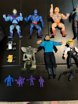 80s toys and action figures 12 pieces plus bag