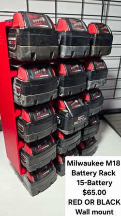 3D Printed MILWAUKEE battery racks
