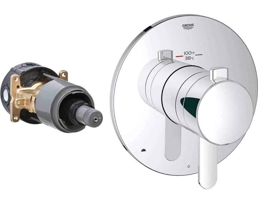 Grohe Grohflex Cosmopolitan Dual Thermostatic Trim w Control Module Mixing Valve