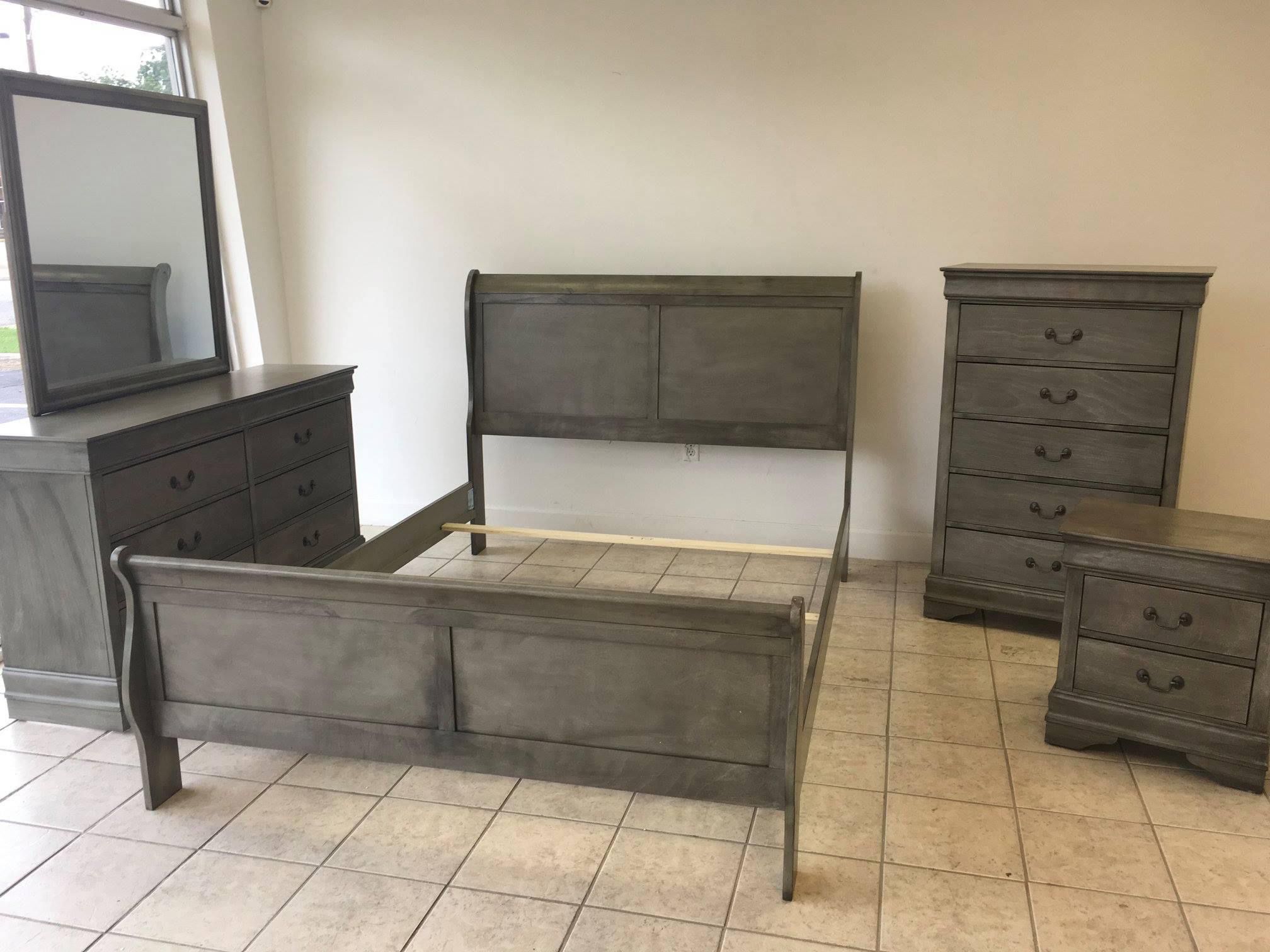 $999 - King bed frame, dresser and mirror / Brand New 