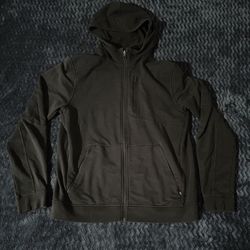 Men’s Lululemon City Sweat Full Zip Hoodie Black Hooded Jacket Stretch Size XL