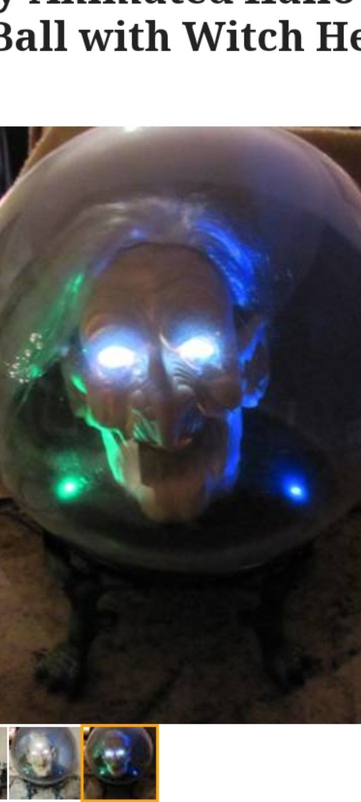 Animated Talking Witch Crystal Ball Head