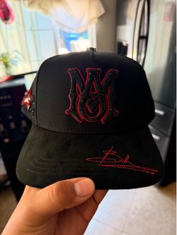 red embroidered logo Cap
