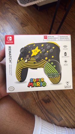 Turtle Beach Rematch Wireless Controller Super Mario Star Nintendo Switch 2 | Nintendo Switch Lite, OLED