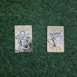 Pokemon 1999 23k Gold Mewtwo and Pikachu