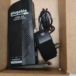 Plugable Universal Laptop Docking Station Dual Monitor for Windows and Mac