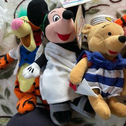 Disney Tigger Mad Scientist, Mickey Toga And Nautical Sailor Pooh Mini Bean Bag