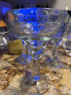 Clear Glass Margarita Glasses Set