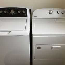 GE 4.5 cu. ft. Top Load Washer And  Whirlpool 7-cu ft Vented Electric Dryer
