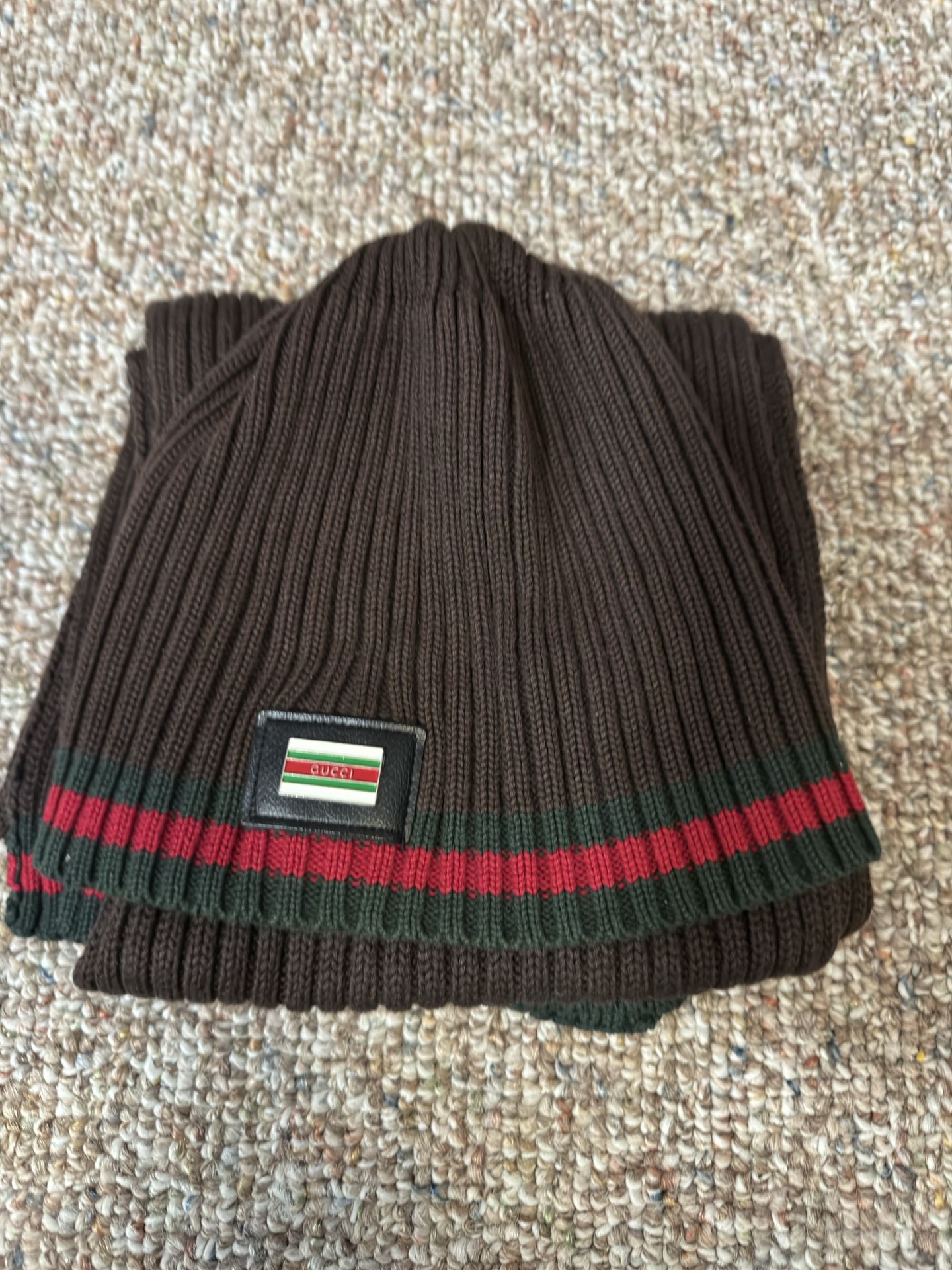 Brown Gucci Hat/scarf 