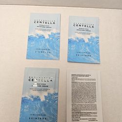 NEW Centella Hyalu-Cica Moisture Cream Sample Pack - Blue Set Of Four 0.05 FL OZ