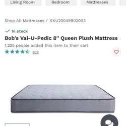 Like New Queen Spring & Memory Foam Hybrid Mattress