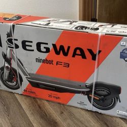 Segway F3 electric scooter 44 mile range and 20mph w/10” self sealing tubeless 