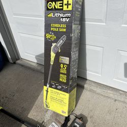Ryobi Brand 18v Pole Saw w/ Extension & Charger 
