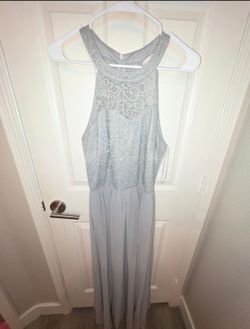 Women's Formal Silver Floor Length Dress Size 1XL