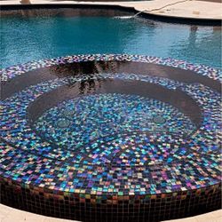 A real glass mosaic for pools 