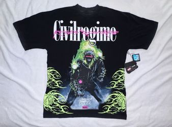 Civil Regime x Marvel Zombies Ghost Rider Graphic Oversized T Shirt Mens Small
