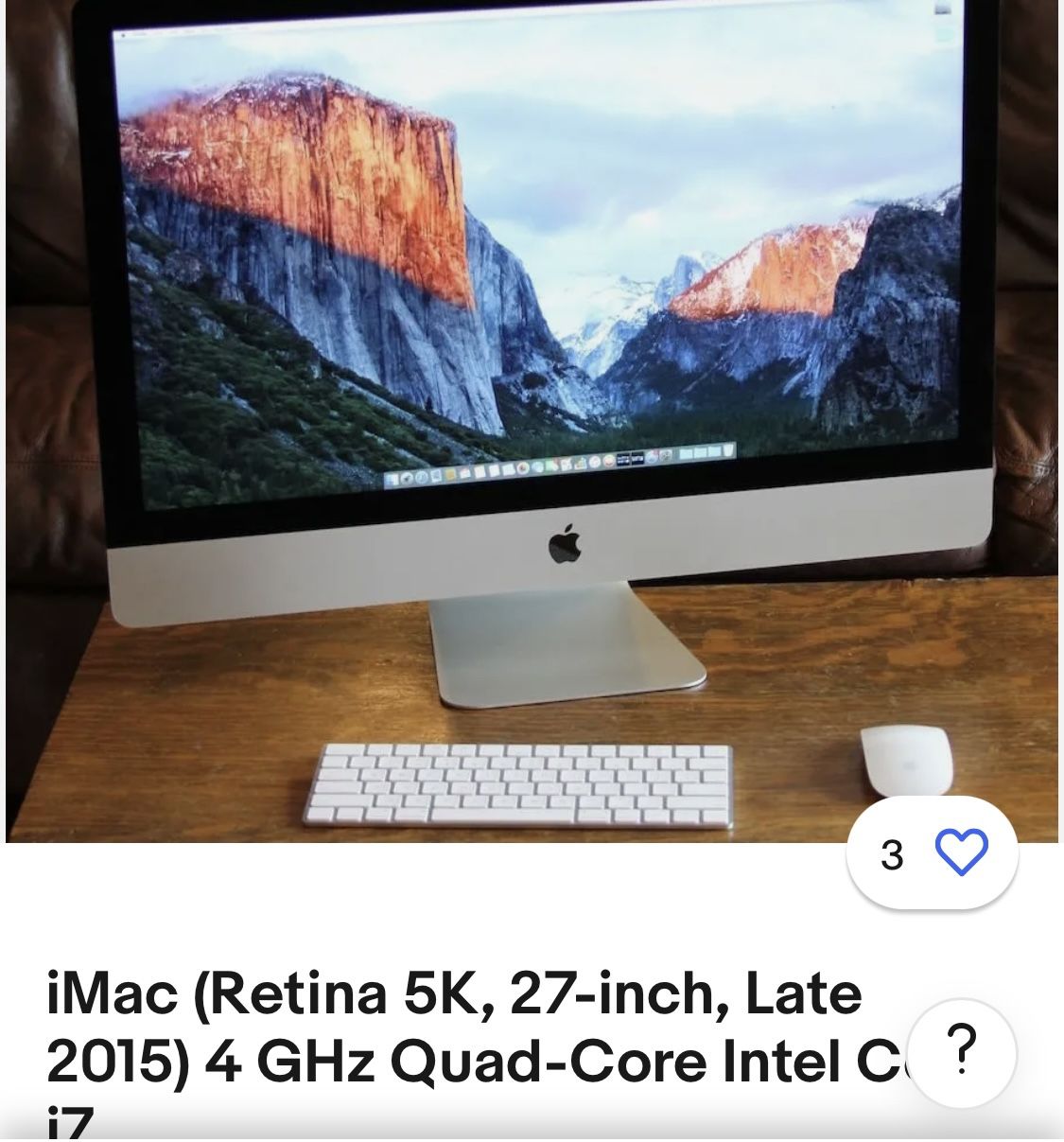 iMac 27” (All In One Desktop Computer)