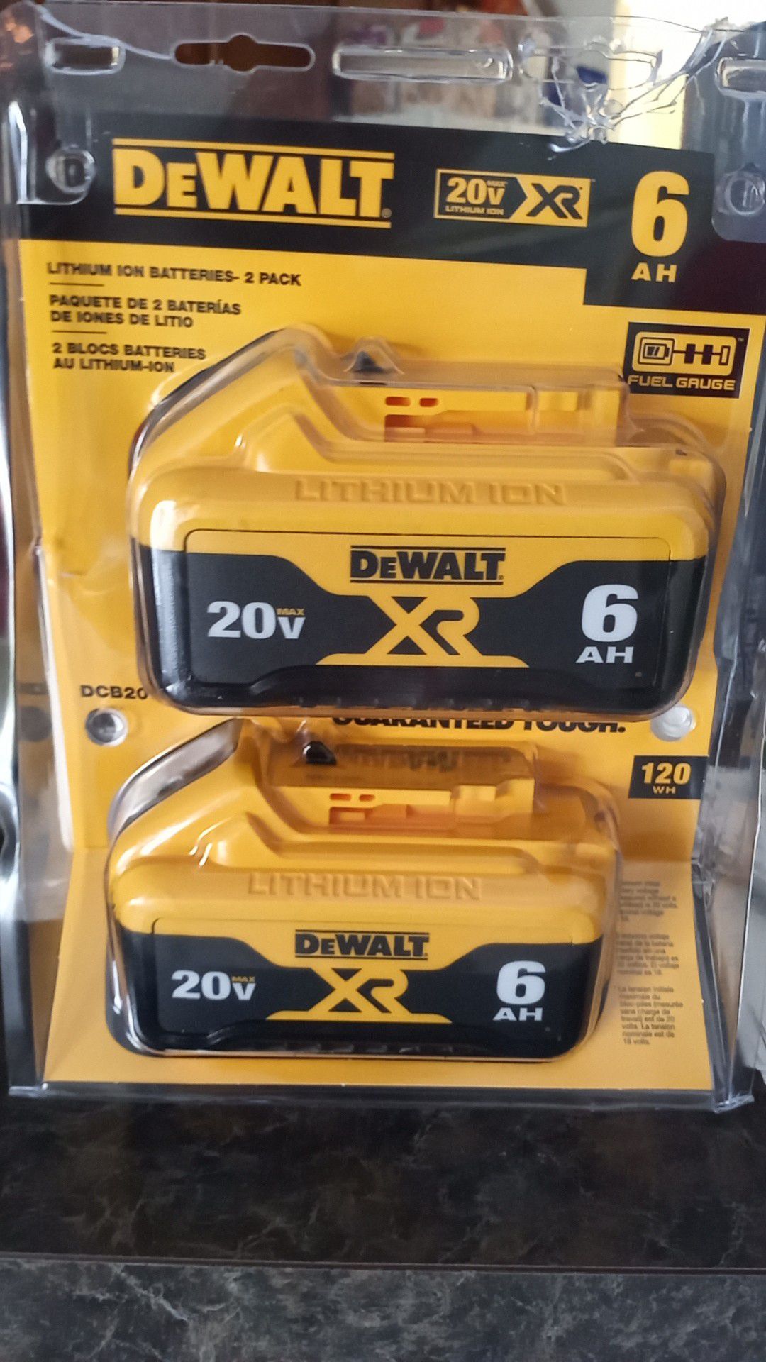 20 volt dewalt 6 h battery set