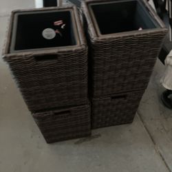 New Wicker Flower Pots