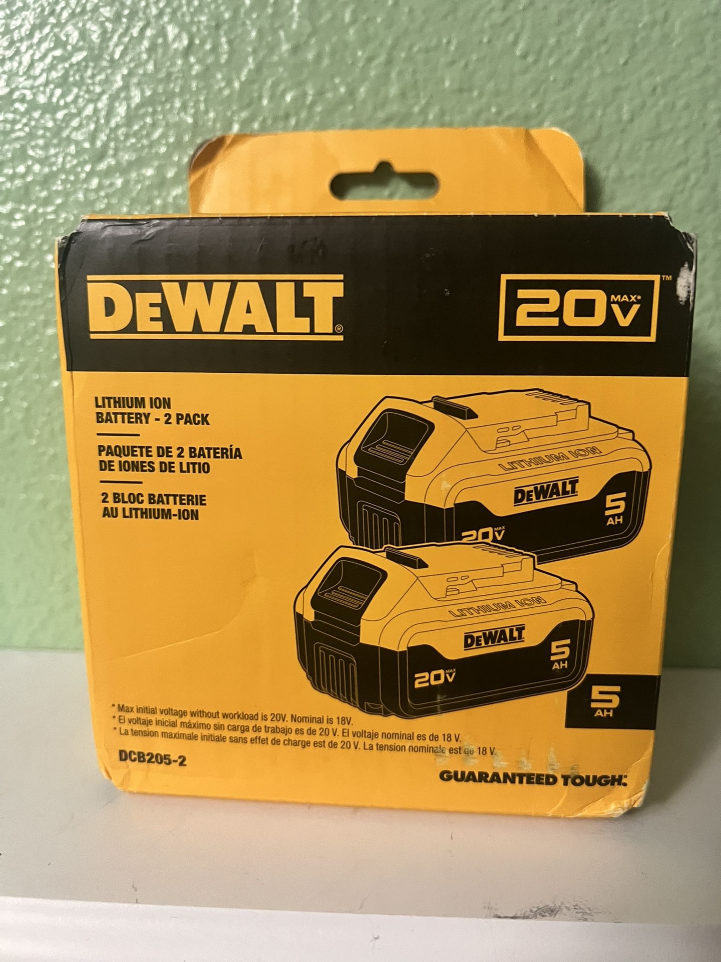 20V MAX Premium Lithium-Ion 5.0Ah Battery Pack (2 Pack)