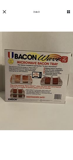 Emson Bacon Wave, Microwave Bacon Cooker, Small, White