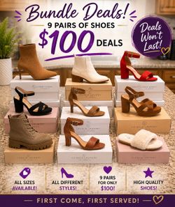 9 Pairs of Women’s Shoes - Bundle Deal Only $100!