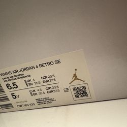 Jordan Retro 4s Starfish GS 6.5Y