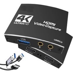 4K Audio Video Capture Card USB 3.0 HDMI Video Capture Device HD Recording