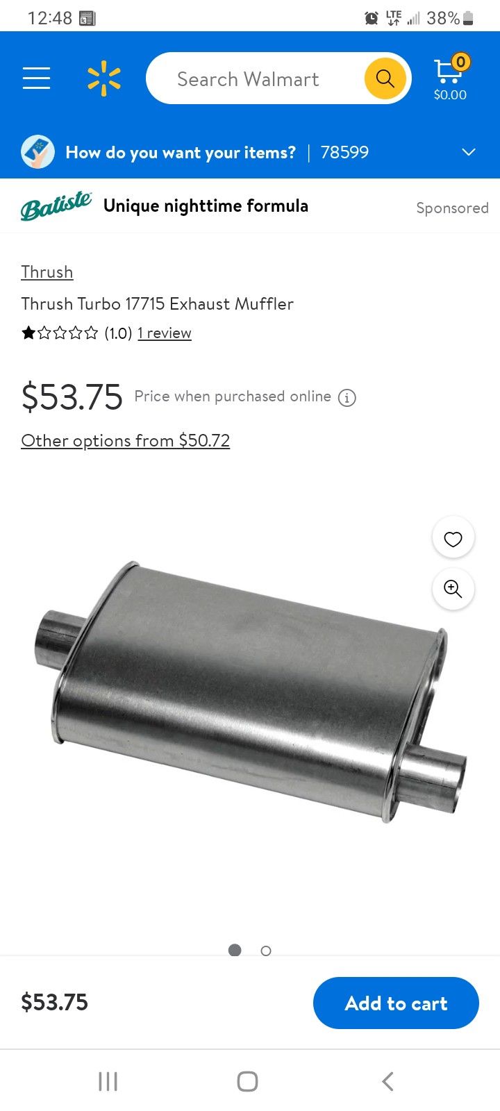 Brand New Car Muffler High Performance