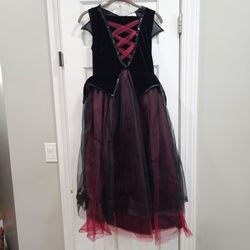 New Girls Vampire Queen Costume Dress Wings Way To Celebrate XL 14/16