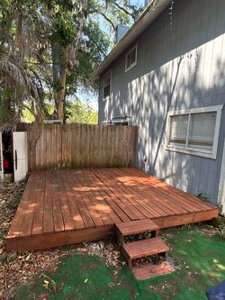 12’ by 12’ wood deck