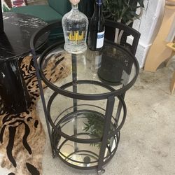 Glass & Metal Bar Cart 