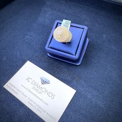 Ring Round Diamonds  Real And Gold 